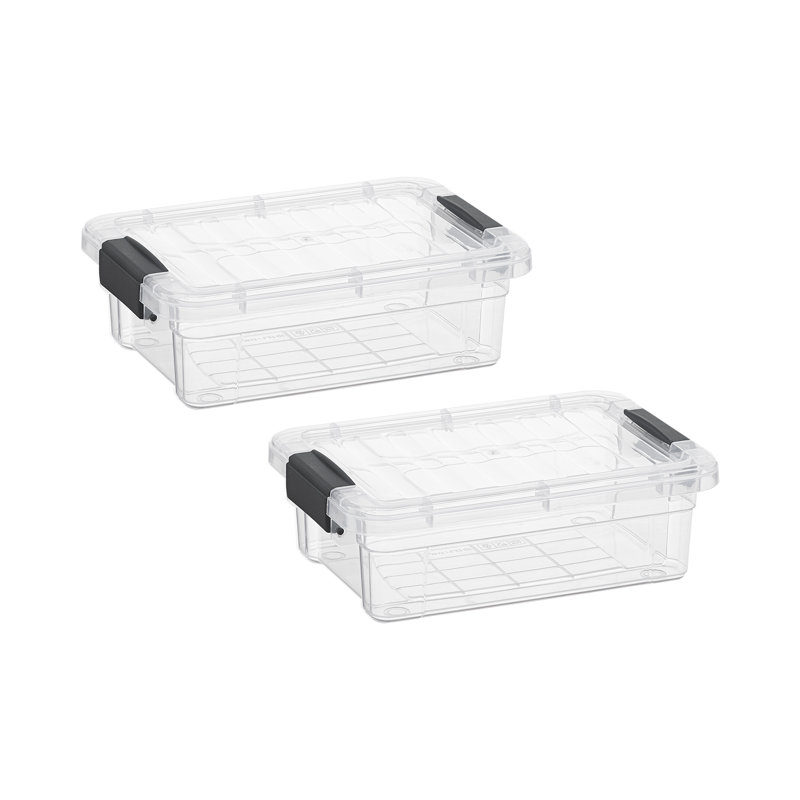 Superio 4.5 Qt. Clear Small Storage Bin with Lid, Plastic Organizing Storage Box for Home, 4.5 qt