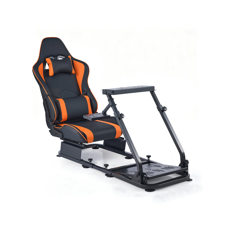 Support de volant de course, simulateur de poste de conduite robuste avec double rail et double bras, compatible Logitech G25, G27, G29, G920, G923, Thrustmaster T300RS, TX F458, T500RS, T3PA-PRO (F1 / GT) et pédales CSR