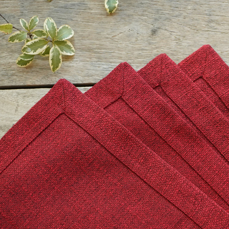 Napperon en tissu résistant aux taches Galanga, Rouge