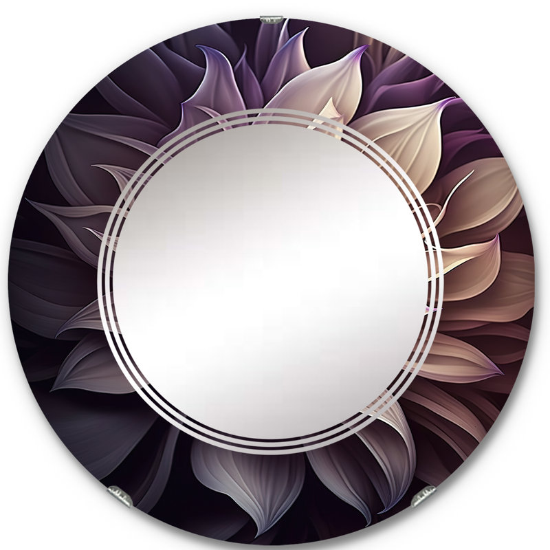 Miroir mural mauve Dahlia, 24 po x 24 po