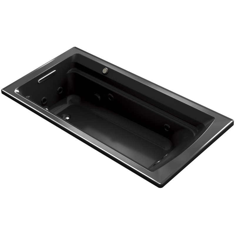 Baignoire tourbillon 72 "x 36" Archer, Noir