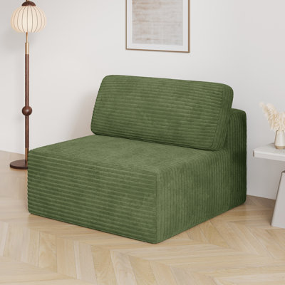 Upholstered Corduroy Accent Chair