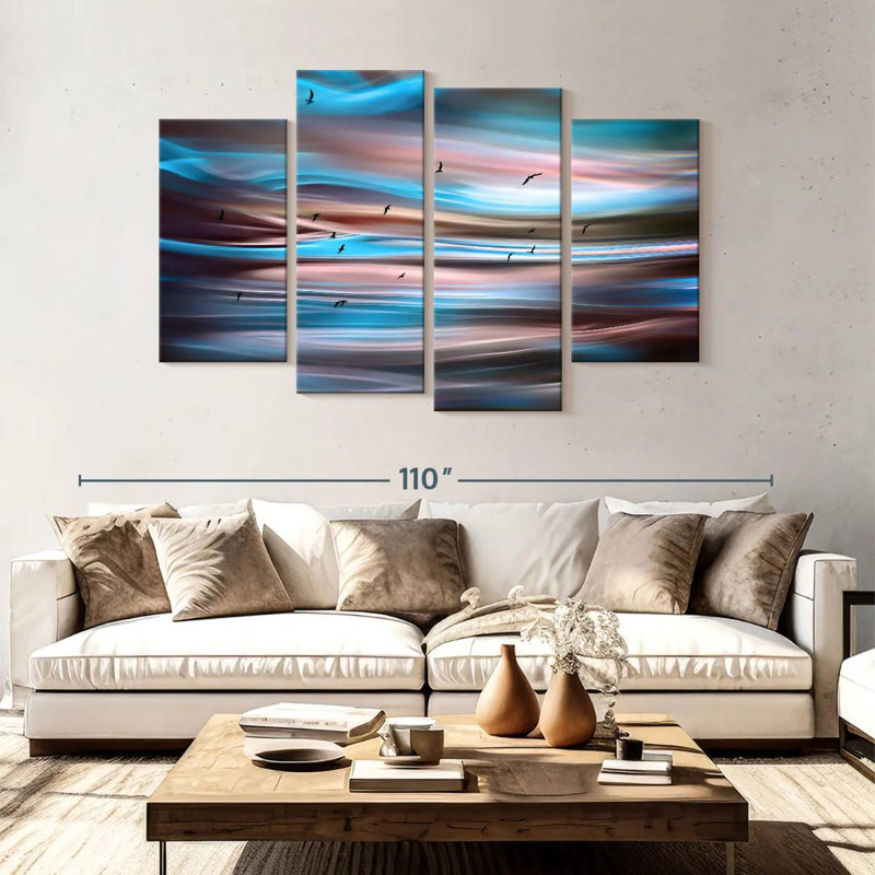 Sunset Birds I, 54" H x 84" W