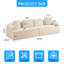 Canapé modulaire courbé modulaire en chenille 2 pièces avec coussins décoratifs-130674429