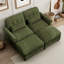 Canapé d'angle deux places avec 2 poufs-1281289124