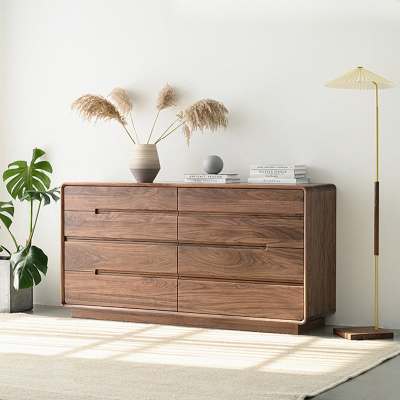Commode d'appoint en noyer noir Simple Style