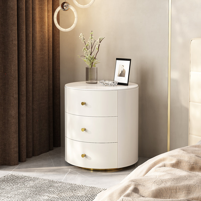 Nightstands, White/Gold