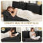 Modern Oversize Sofa 265cm Corduroy Sofa with 4 Seats No Tool Assembly Multi-Layered Cushion-1909445563