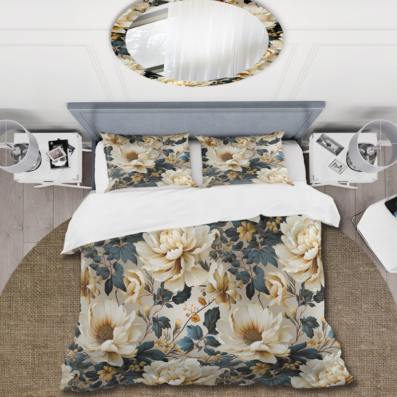 Ensemble de housse de couette à motif floral, Housse de couette très grand et 2 très grandes t
