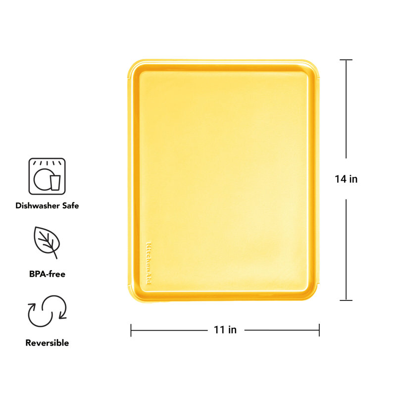 KitchenAid Classic Nonslip Poly Cutting Board, 11 x 14 Inch