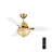 42"W Pierre LED Indoor Gold And White Mosaic Glass Ceiling Fan With Remote Control