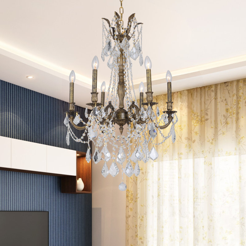 Savanna 6 - Light Dimmable Classic / Traditional Chandelier, Bronze
