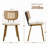 Faux Leather Upholstered Side Chair Dining Chair And Walnut Wood Finish-154983807-154983798