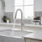 Single Hole Kitchen Faucet With Pull Out Sprayer Single Handle Kitchen Sink Faucets High Arc Brass Kitchen Basin Taps With Deck Plate-106407837