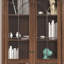 Vitrines en bois massif noisette + verre