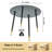 Biagio Round Glass Top Metal Base Dining Table