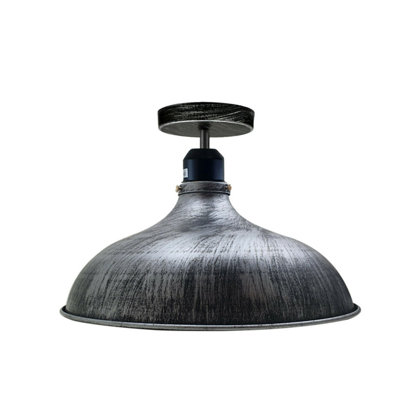 Bustamante Semi Flush Mount, Brushed Silver