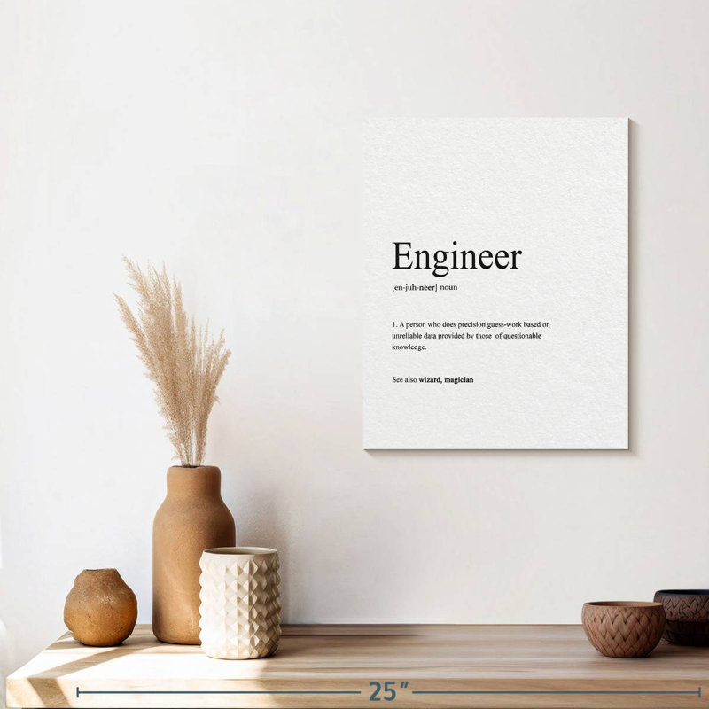 " Engineer Connotation " by Eleanor L., 12" H x 15" W