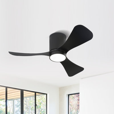 42 po Ventilateur de plafond encastré 3 pales ABS avec ensemble d'éclairage et télécommande