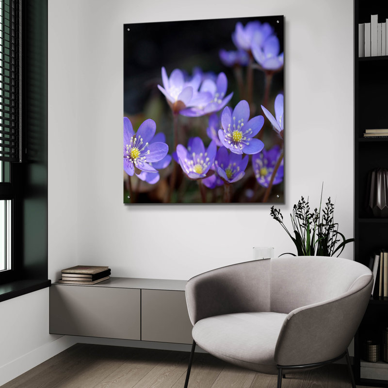 «Fleurs mauves 1» par PhotoINC Studio, H 36 po x l 36 po x P 0,2 po