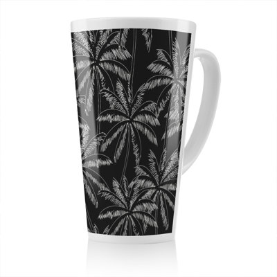 White Palm Trees On Latte Mug