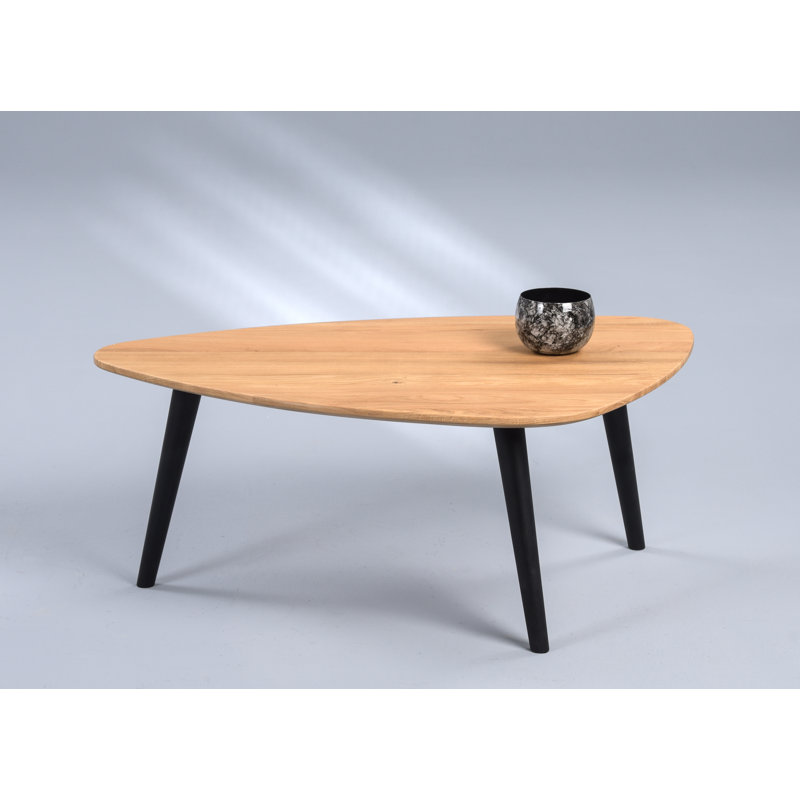 Yoder Solid Wood Three Leg Coffee Table, 36cm H x 92cm W x 60cm D