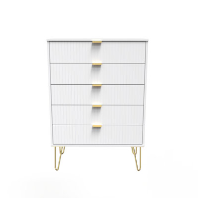 Alara 77cm W 5 - Drawer Chest of Drawers