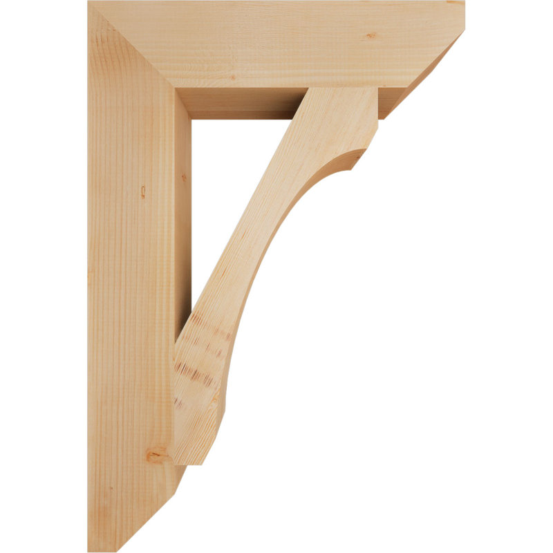 Support en bois / corbeau, H 38 po x l 5,5 po x P 26 po, Douglas (lisse)