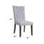 Ensemble de 2 chaises d'appoint en lin gris et chêne gris