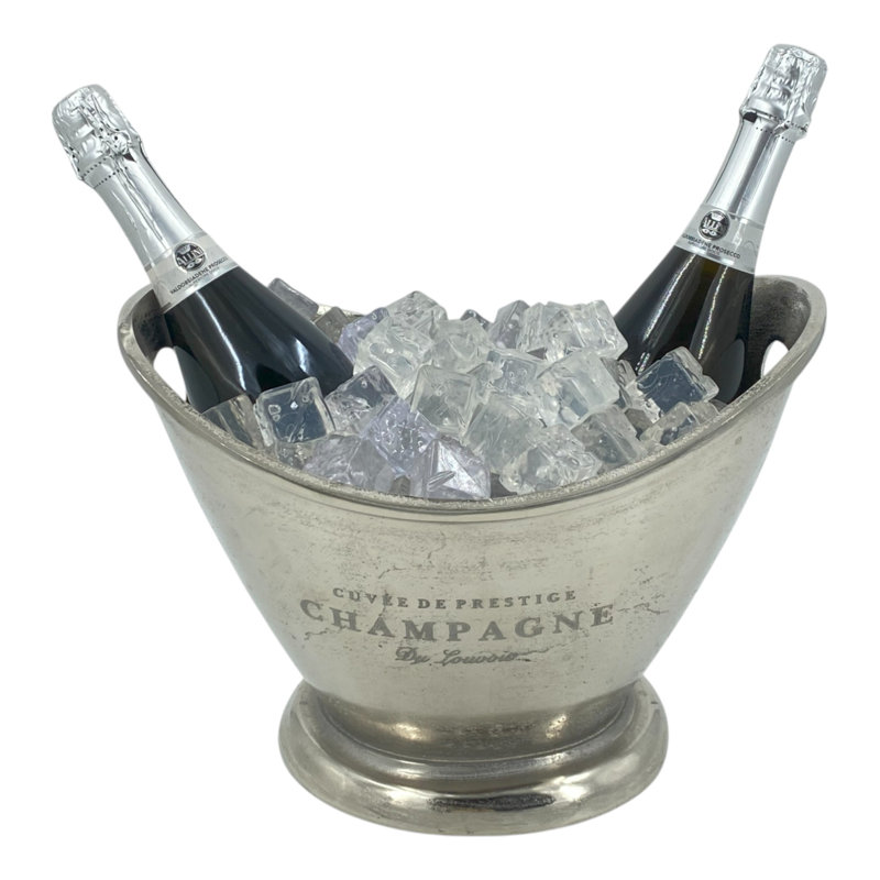Deluxe Vintage Royal Champagne Cooler Ice Bucket, Vintage Du Louvois 2, Wine, Prosecco, Felt Base, Cast Aluminium, Heavy Duty, Parties, Party Events, Catering, Elegant Weddings, Elegant, Bar Ware