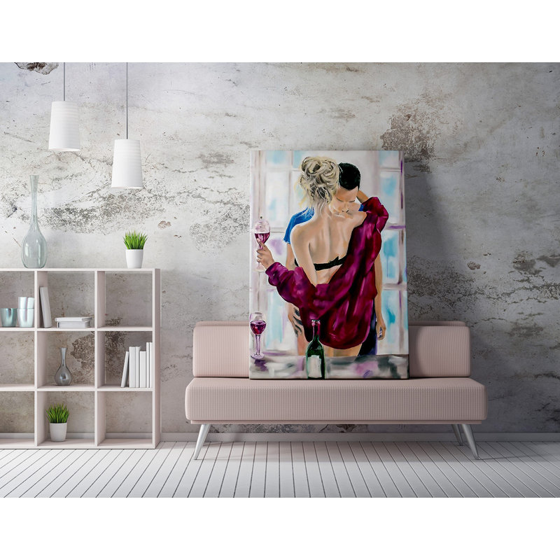 Superbe peinture sur toile décorative de 19,7 po x 27,6 po | 50% coton / 50% polyester, impression numérique sur toile | Cadre en bois élégant (0,8 x 1,2 pouces) | Parfait pour le salon, la chambre à coucher et le bureau