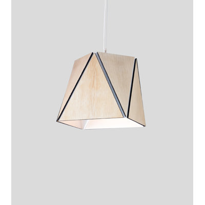 Luminaire suspendu géométrique unique en bois à 1 lumière Calx