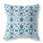 Motif floral bleu