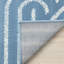 Tapis bleu crème à mailles abstraites Fresno-102211060