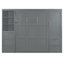 Grand lit escamotable mural avec garde-robe, tiroirs et tablettes - Grand lit escamotable pliable, gris-123641480