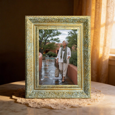 Cadre photo traditionnel 3 pièces 5 "x 7" doré antique pour cadeaux de mariage