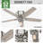 52" Bennett 5 - Blade Flush Mount Ceiling Fan with Lights and Remote-26343487