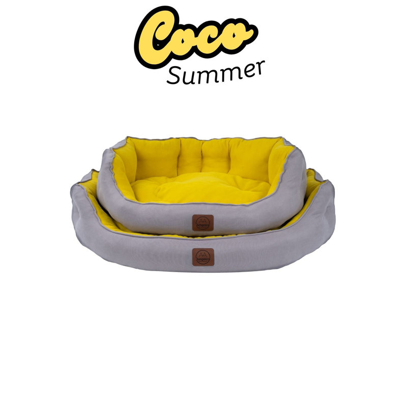 Lit pour animal de compagnie, Jaune, L 31,5 po x l 27,6 po