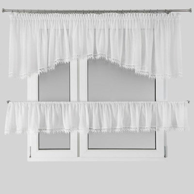Solid Colour Kitchen Curtain