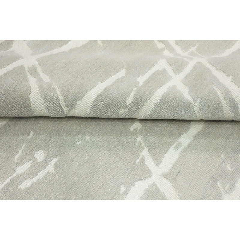 Wool Abstract Area Rug, Rectangle 9' x 12'