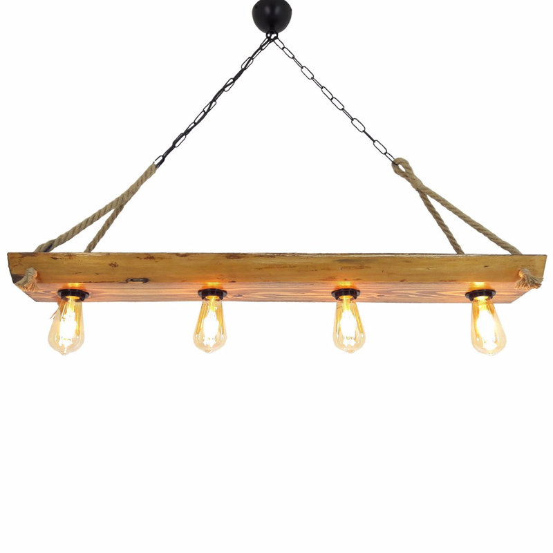 Lustre pour îlot de cuisine à 4 lumières Chanice
