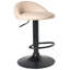 Swivel Upholstered and Faux Leather Adjustable Height Bar Stool-1353522488