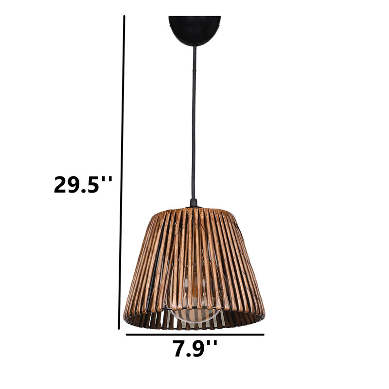 Lustre unique à 1 lumière avec abat-jour Analu