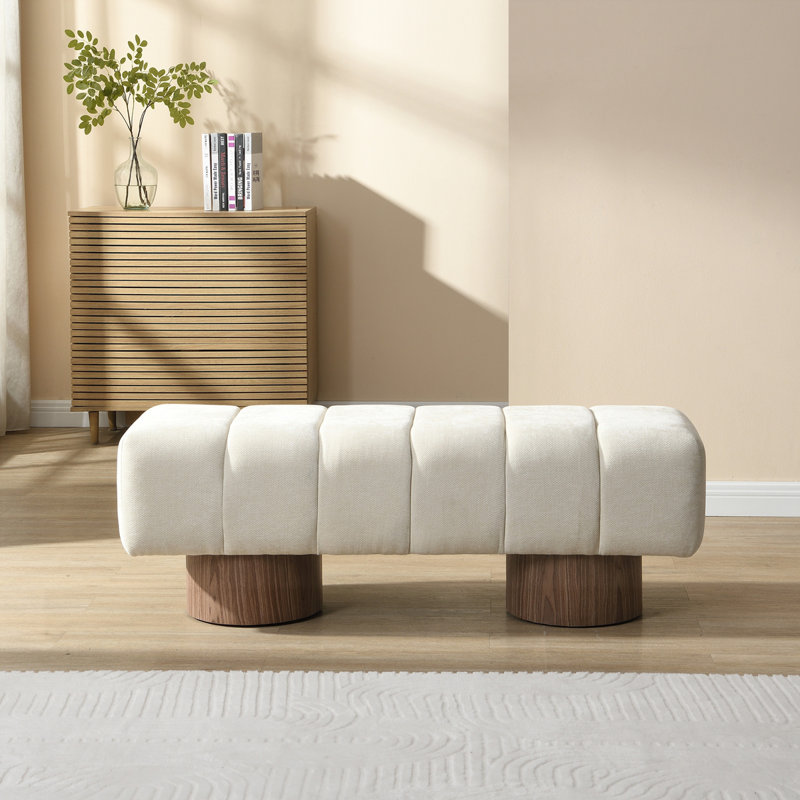 Banc de salle à manger rembourré, Beige