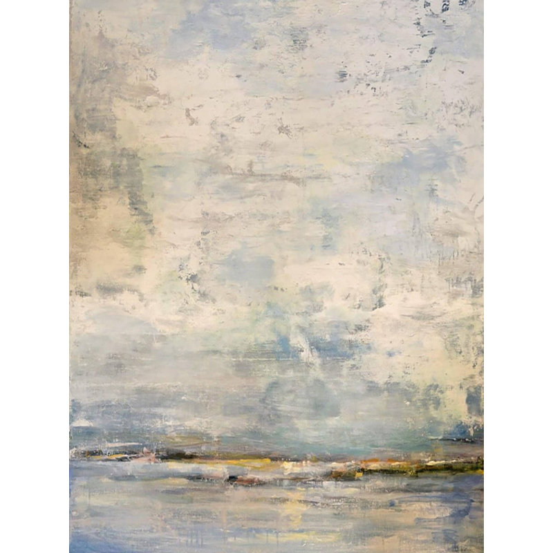 Tides - Reproduction d'art sur toile, H 25,5 po x l 21,5 po x P 1,75 po, Toile avec cadre blanc