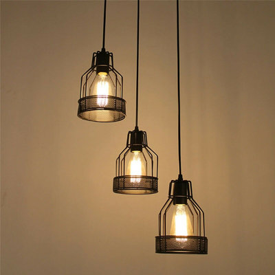 Ault 3 - Light Rustic Red Cluster Pendant