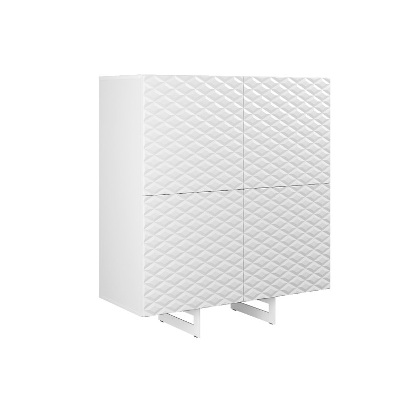 Barbarra 110cm Sideboard, White/White