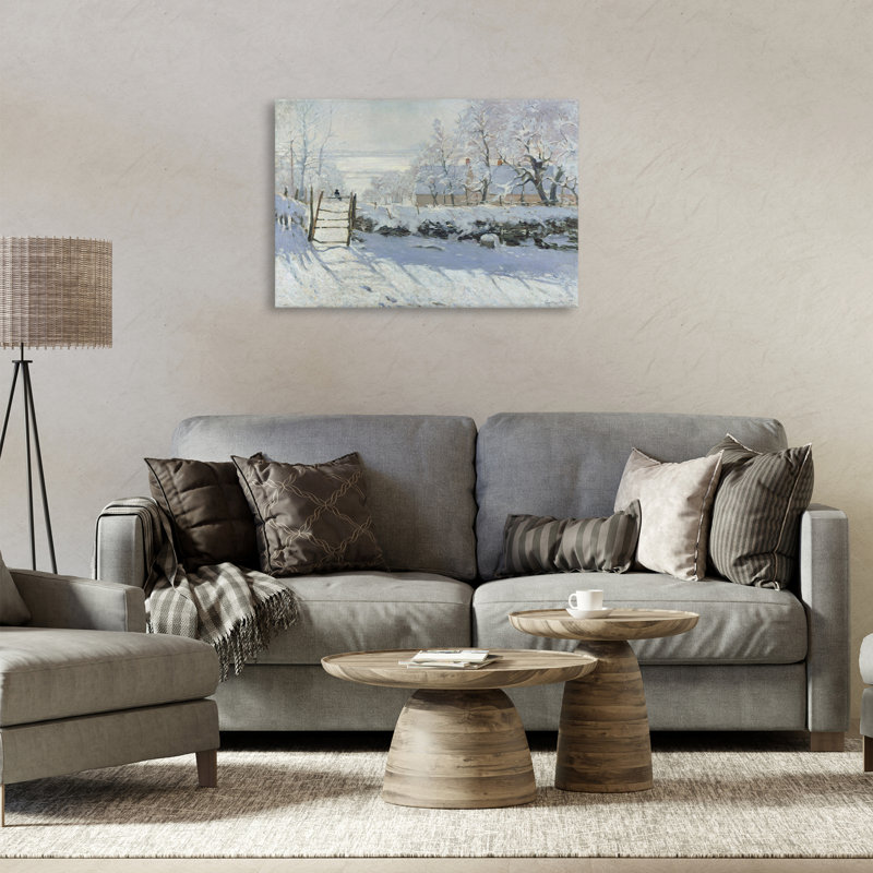 Art mural classique sur toile La Pie par Mon1000paintings, H 20 po x l 30 po