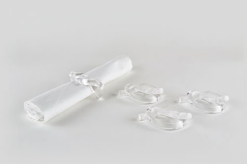 Lucite Napkin Ring "Knot"
