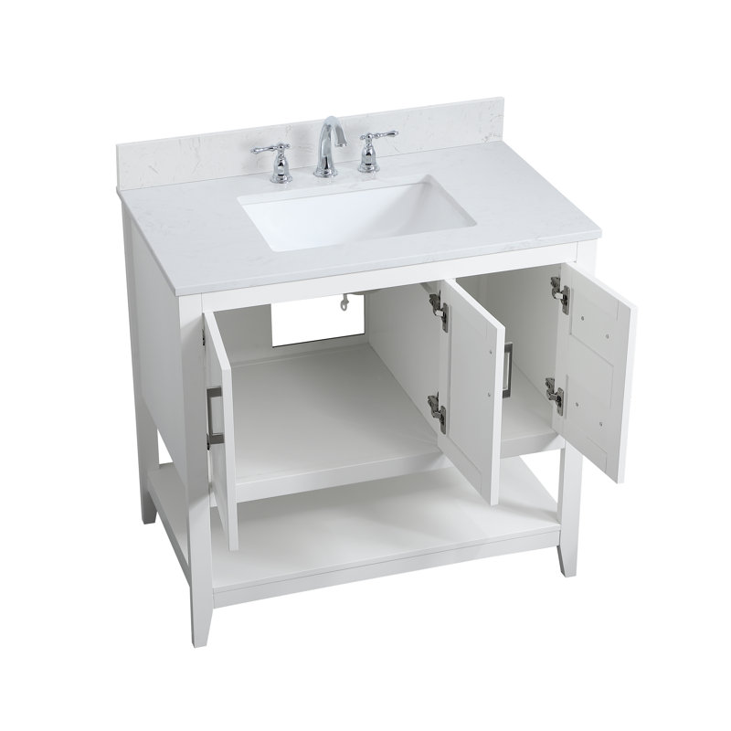 Ensemble de meuble-lavabo simple 36 po Scottsbluff, Blanc